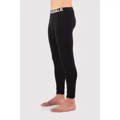Mons Royale Legginsy męskie merino Mens Cascade Legging Logo- Black, Kolor: czarny, Waga: 0.5, Rozmiar: XXXL