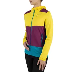 Viking Rozpinana bluza damska z kapturem Tacoma Hoodie Lady żółto-różowa r. XS
