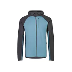 Mons Royale Bluza męska Approach Merino Gridlock Hood niebiesko-szara, Waga: 1.5, Rozmiar: S