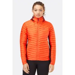 Rab Kurtka ocieplana damska Cirrus Flex 2.0 Hoody pomarańczowa, Kolor: czerwony, Waga: 1.5, Rozmiar: XS
