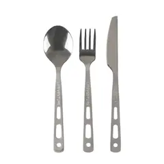 Lifeventure Zestaw sztućców Camping Cutlery Set stalowe