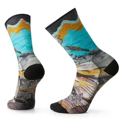 Smartwool Skarpetki rowerowe z wełną merino Bike Zero Cushion Wolf Print Crew Socks, Waga: 0.5, Rozmiar: L (42-45)