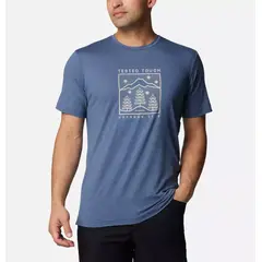 Columbia T-shirt męski Kwick Hike Graphic SS Tee Dark Mountain, Waga: 0.5, Rozmiar: XL