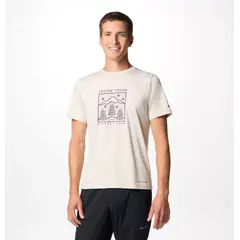 Columbia T-shirt męski Kwick Hike Graphic SS Tee Dark Stone Heather, Waga: 0.5, Rozmiar: L