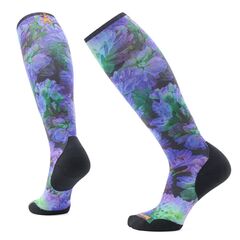 Smartwool skarpety Ski Targeted Cushion Electric Lotus Print czarno-fioletowe, Waga: 0, Rozmiar: S (35-37)