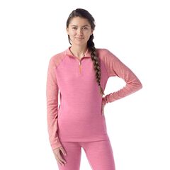 Smartwool koszulka damska Classic Thermal Merino Base Layer 1/4 Zip różowa, Waga: 0, Rozmiar: XS