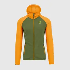Karpos bluza męska z kapturem Ambrizzola FZ Hoodie zielono-pomarańczowa, Kolor: zielony, Waga: 0, Rozmiar: L