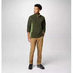 Columbia bluza polarowa męska Klamath Range II Half Zip Greenscape, Kolor: zielony, Waga: 0.5, Rozmiar: L, 4 zdjęcie