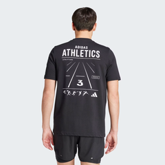 ADIDAS koszulka sportowa męska t-shirt treningowy Athletics IY5062 czarna, Kolor: czarny, Waga: 0.2, Rozmiar: S, 3 zdjęcie