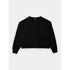 4F bluza dresowa damska luźny krój F1305 czarna, Kolor: czarny, Rozmiar: S