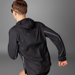 ADIDAS kurtka trenignowa męska do biegania z kapturem ADIZERO IT2527, Kolor: czarny, Waga: 0.3, Rozmiar: XL, 2 zdjęcie
