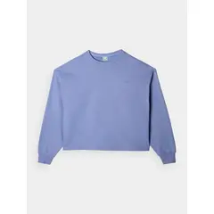 4F bluza dresowa damska luźny krój F1305 niebieska, Kolor: niebieski, Rozmiar: L