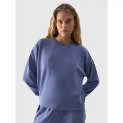 4F bluza bawełniana damska bez kaptura F1342 niebieska, Kolor: niebieski, Rozmiar: M