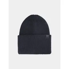 4F czapka bawełniana zimowa U511 czarna, Kolor: czarny, Rozmiar: one size