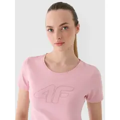 4F t-shirt damski koszulka bawełniana F1846 różowa, Kolor: różowy, Rozmiar: S, 3 zdjęcie