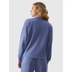 4F bluza bawełniana damska bez kaptura F1342 niebieska, Kolor: niebieski, Rozmiar: XL, 3 zdjęcie