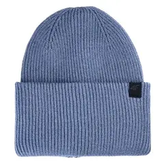 4F czapka bawełniana zimowa U511 niebieska, Kolor: niebieski, Rozmiar: one size