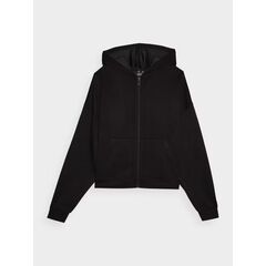 4F bluza dresowa rozpinana z kapturem F1341 czarna, Kolor: czarny, Rozmiar: XS, 4 zdjęcie