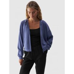 4F bluza dresowa rozpinana z kapturem F1341 fioletowa, Kolor: fioletowy, Rozmiar: L, 3 zdjęcie