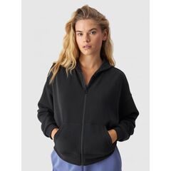 4F bluza dresowa rozpinana z kapturem F1341 czarna, Kolor: czarny, Rozmiar: XS
