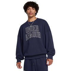 UNDER ARMOUR bluza bawełniana męska Icon HWT Terry OS Crew granatowa, Kolor: granatowy, Rozmiar: L