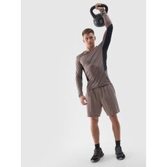 4F koszulka z długim rękawem longsleeve męska FNK M183 brązowa, Kolor: brązowy, Rozmiar: M, 2 zdjęcie