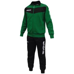 GIVOVA dres sportowy męski komplet bluza i spodnie TR018 czarny/zielony, Kolor: zielony, Rozmiar: XL
