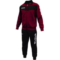GIVOVA dres sportowy męski komplet bluza i spodnie TR018 czerwony/czarny, Kolor: czerwony, Rozmiar: L