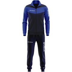 GIVOVA dres sportowy męski komplet bluza i spodnie TR018 niebieski/granatowy