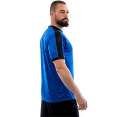 GIVOVA koszulka sportowa męska t-shirt treningowy MAC04 niebieska, Kolor: niebiesko-czarny, Rozmiar: M, 2 zdjęcie