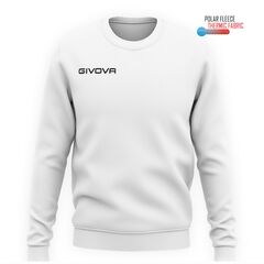 GIVOVA bluza męska polarowa sportowa G/COLLO MA019 biała, Kolor: biały, Rozmiar: XL