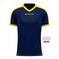 GIVOVA koszulka sportowa męska t-shirt treningowy MAC04 granatowa, Kolor: granatowy, Rozmiar: S