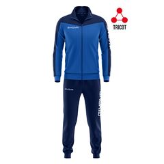 GIVOVA komplet dresowy męski spodnie i bluza TR036 granatowy/niebieski, Kolor: granatowy, Rozmiar: S