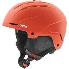 UVEX kask narciarski z technologia hardshell i monomatic Stance czerwony, Kolor: czerwony, Rozmiar: 51-55