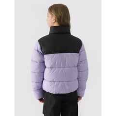 4F kurtka puchowa dziecięca dla dziewczynek 4FJWAW24TDJAF452 fioletowa, Kolor: fioletowy, Rozmiar: 128, 2 zdjęcie