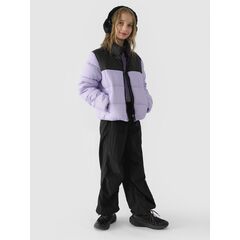 4F kurtka puchowa dziecięca dla dziewczynek 4FJWAW24TDJAF452 fioletowa, Kolor: fioletowy, Rozmiar: 128, 3 zdjęcie