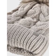 4F czapka zimowa dziecięca z pomponem 4FJWAW24ACAPF421 beżowa, Kolor: beżowy, Rozmiar: one size, 2 zdjęcie