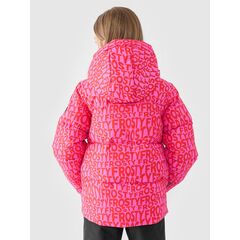 4F kurtka techniczna dziecięca dla dziewczynki 4FJWAW24TTJAF544 różowa, Kolor: Multikolor#3, Rozmiar: 140, 4 zdjęcie