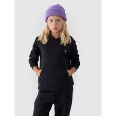 4F bluza dresowa dziewczęca F1315 czarna, Kolor: czarny, Rozmiar: 128