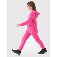 4F JUNIOR Spodnie dresowe joggery dziewczęce F0828 fuksjowe, Kolor: Fuksja, Rozmiar: 158, 2 zdjęcie
