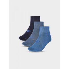 4F JUNIOR Skarpety U330 (3Pak) niebieskie, Kolor: niebieski, Rozmiar: 32-34