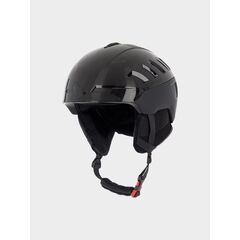 4F kask narciarski z in-Mould i Harshell U072 czarny, Kolor: czarny, Rozmiar: 52-56
