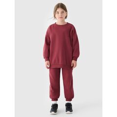 4F spodnie dresowe dziecięce unisex 4FJWAW24TTROU0920 czerwone, Kolor: czerwony, Rozmiar: 146