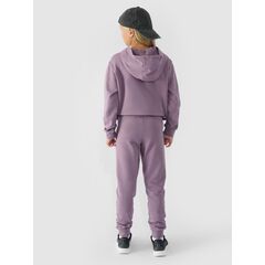 4F JUNIOR Spodnie dresowe dziewczęce F0829 fioletowe, Kolor: fioletowy, Rozmiar: 122, 3 zdjęcie