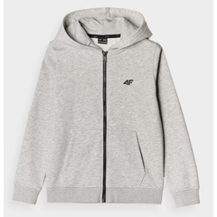 4F bluza chłopięca rozpinana z kapturem 4FJWMM00TSWSM1295 szara, Kolor: szary, Rozmiar: 158