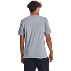 UNDER ARMOUR t-shirt męski koszulka bawełniana sportowa BIG LOGO szara, Kolor: szary, Rozmiar: S, 4 zdjęcie