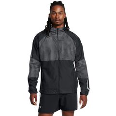 UNDER ARMOUR kurtka do biegania męska z kapturem LAUNCH ELITE CW czarna, Kolor: czarny, Rozmiar: L
