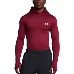 UNDER ARMOUR koszulka treningowa męska termoaktywna z kapturem Elite Scuba Hdy czerwona, Kolor: czerwony, Rozmiar: M