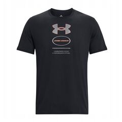 UNDER ARMOUR t-shirt męski koszulka sportowa Gel Stack czarny, Kolor: czarny, Rozmiar: S