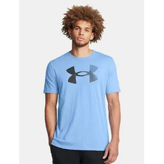 UNDER ARMOUR t-shirt męski koszulka bawełniana sportowa BIG LOGO niebieska, Kolor: niebieski, Rozmiar: L